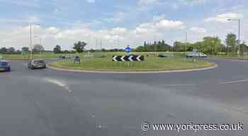 Man injured and car ends up on its side after crash on York's outer ring road