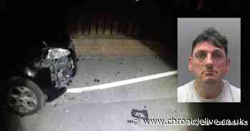 Burglar who stole car and crashed into lampost trying to flee police jailed