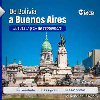 Anticipo: Boliviana de Aviación programa vuelos entre Buenos Aires y Bolivia en Septiembre - Aviacionline.com