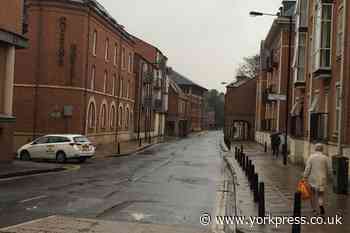 Vehicle stuck under bridge in Skeldergate in York