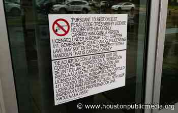 Houston Lawsuit Challenges Texas Law Regulating No-Gun Signs - Houston Public Media