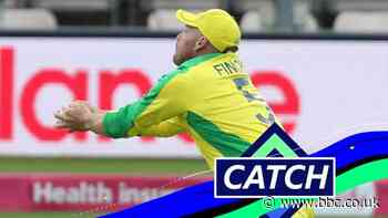 England v Australia: Aaron Finch takes a brilliant catch to remove Tom Banton