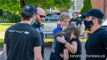 Memorial grows outside of Oshawa, Ont. home where father, 3 kids were killed