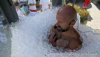 Austrian man spends two-and-a-half hours in box filled with ice cubes