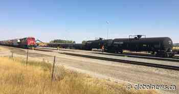 CP train derails near Coalhurst, Alta., Saturday morning