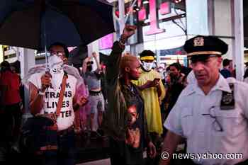 Video shows car plowing through protesters in Times Square