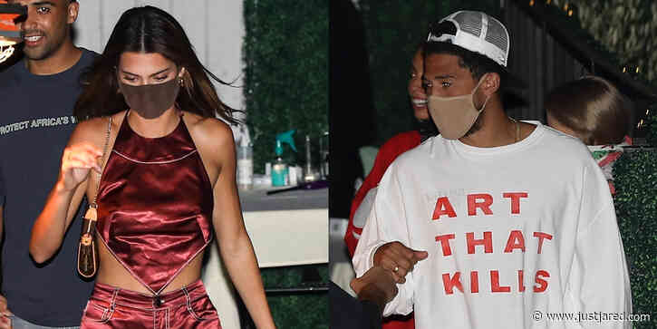 Kendall Jenner Wears Matching Top & Pants for Night Out with Devin Booker