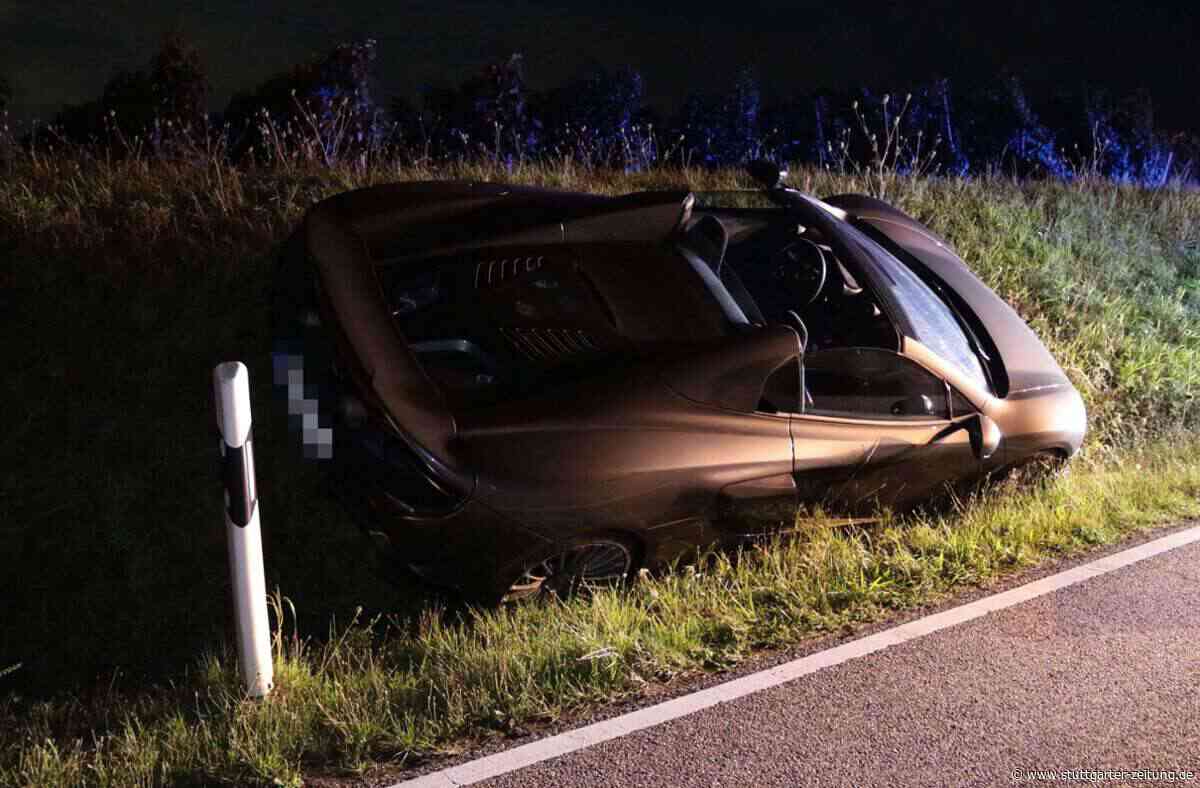 Unfall in Walheim - McLaren-Fahrer weicht Hasen aus – hoher Schaden - Stuttgarter Zeitung