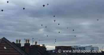 Breathtaking moment 32 balloons float above Bristol in surprise ascent