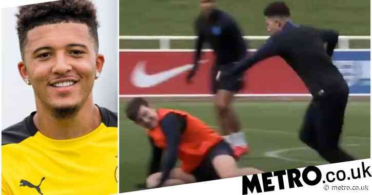 Jadon Sancho ‘shocked’ after embarrassing Manchester United captain Harry Maguire in England training
