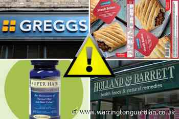 Products by Greggs, Holland & Barrett among latest items to be recalled