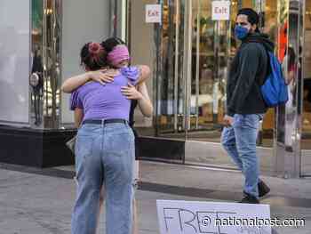 Calum Marsh: A Toronto woman gave 'free hugs' amid COVID-19 without a mask — and people accepted - National Post