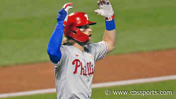 Phillies star Bryce Harper ejected while heading to his position vs. Mets