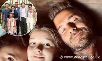 David Beckham shares adorable snap of Victoria and Harper from their Sunday morning lie-in 