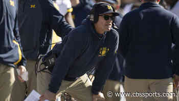 Michigan coach Jim Harbaugh walks with players, parents to protest Big Ten's decision to postpone season