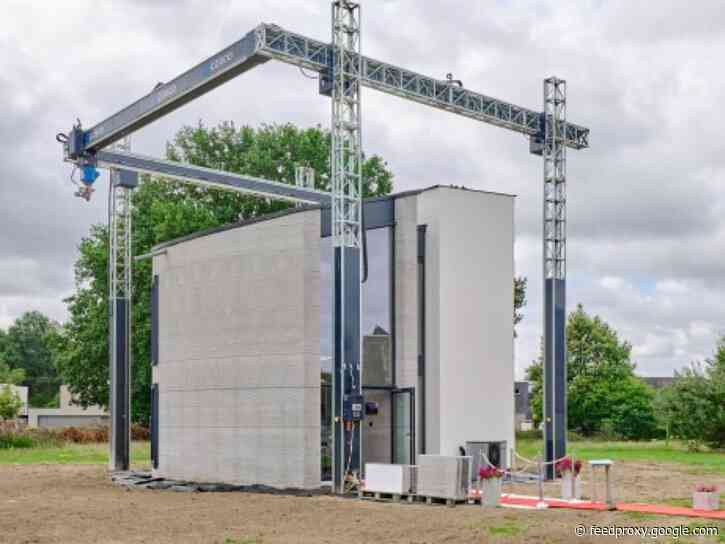 A Belgian company says its the first ever to 3D-print a 2-story house in one piece in a breakthrough for sustainable design — see inside