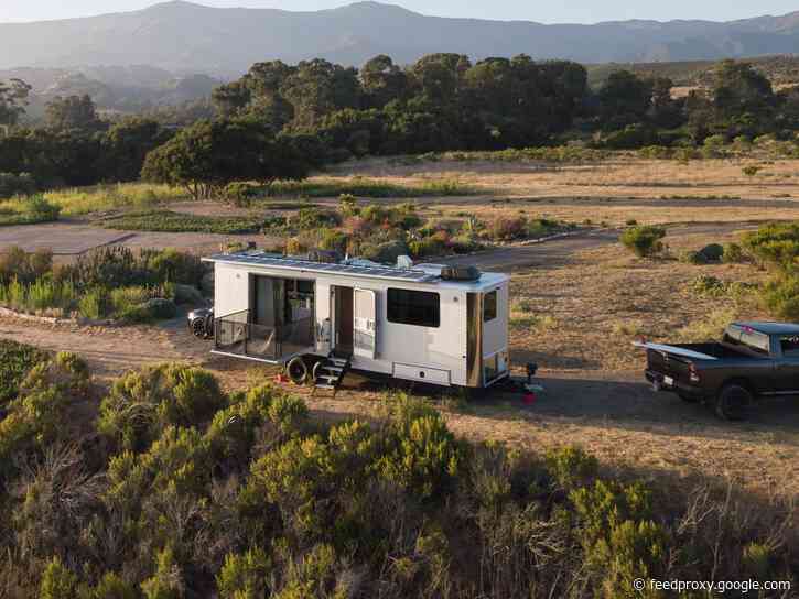 Living Vehicle unveiled its luxury new travel trailer RV with a convertible home office starting at almost $229,300 — take a look inside