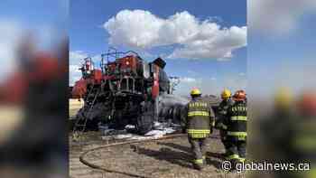 Combine fire not discouraging family farming duo