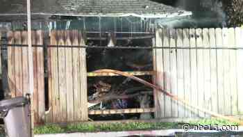 Police searching for driver involved in fiery garage crash in southwest Houston - KTRK-TV