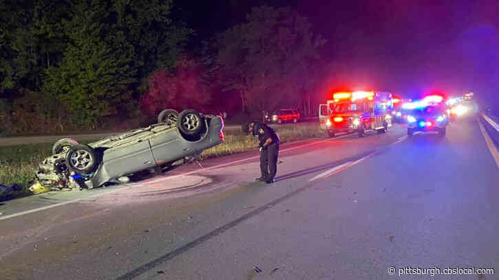 One Person Airlifted To Hospital After Being Trapped In Vehicle Following Rollover Crash