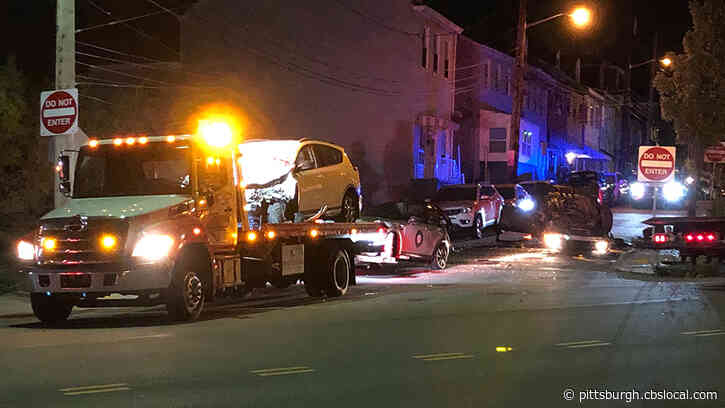 Car Slams Into Parked Cars In Lower Lawrenceville