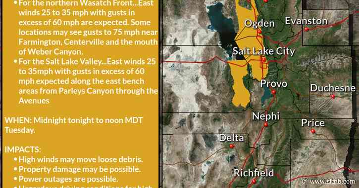 Utah’s temperatures will drop dramatically — and there could be hurricane-force winds