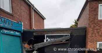 'Little radgies' blamed after car smashes through cafe's shutters