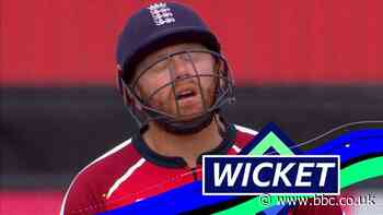 England v Australia: Jonny Bairstow out hitting own wicket