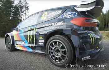 Ken Block has some fun in the world’s first electric rallycross car
