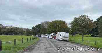Travellers set up illegal camp at North Somerset beauty spot