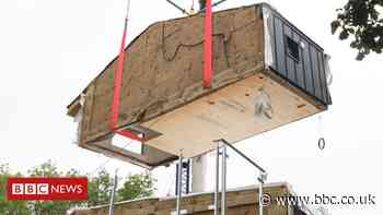 Flats on stilts installed above Bristol car park