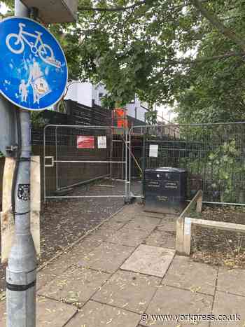 Parts of popular York riverside footpath close to the public