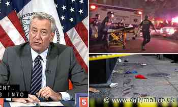 De Blasio says it was an 'overwhelmingly peaceful' weekend despite skyrocketing crime figures