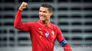 Cristiano Ronaldo scores 100th international goal for Portugal, becoming second men's player to hit milestone