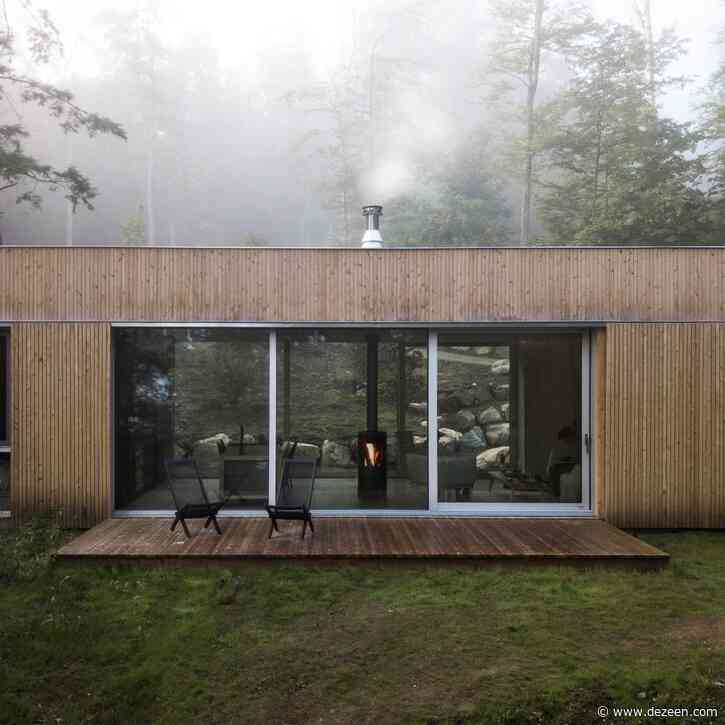 Hinterhouse is a cedar-clad hideaway in Quebec woodland