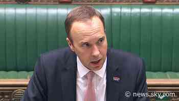 Coronavirus: Health Secretary Matt Hancock announces new Bolton restrictions - Sky News