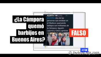 La quema de tapabocas en Buenos Aires fue una protesta de grupos anticuarentena - AFP Factual