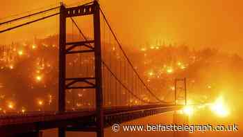 ‘Unprecedented’ Pacific fires burn hundreds of US homes