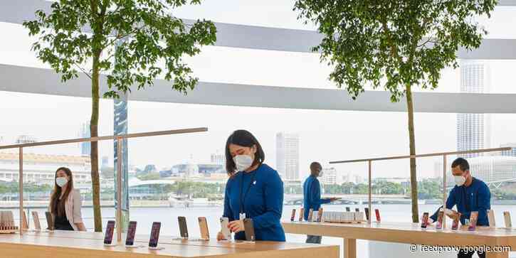 Apple created a face mask with a 'unique' look for its retail employees, designed by the engineering teams that work on the iPhone and iPad