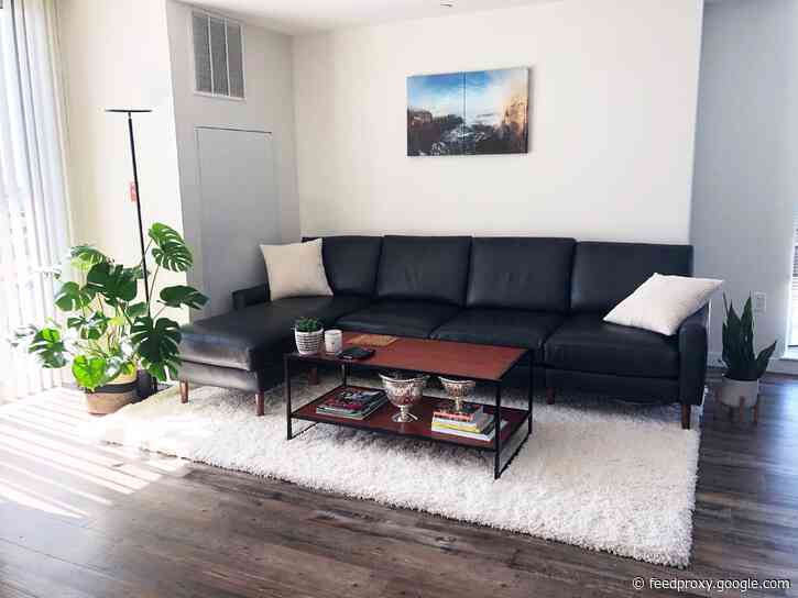 This Burrow couch is made with full-grain leather that will last years — here's what it feels like and why it's worth the high price