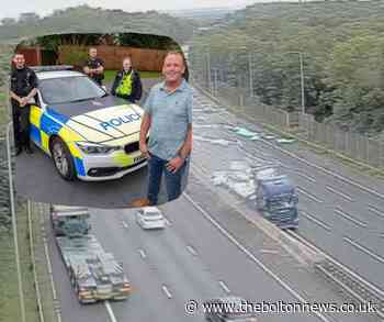 Teamwork between police and residents helped to save HGV driver after M60 crash