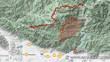 Map shows where the Bobcat fire is burning in the San Gabriel Mountains