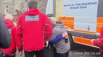 Moment missing walker Harry Harvey is reunited with family