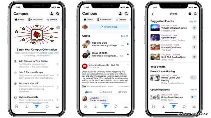 Facebook rolt campussectie uit naar Amerikaanse universiteiten
