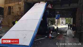 Bus hits bridge in Bristol city centre crash