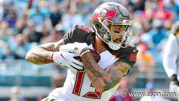 Bucs WR Evans (hamstring) doubtful vs. Saints