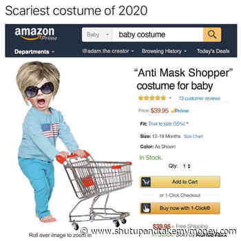 Anti Mask Shopper Costume For Baby – Meme