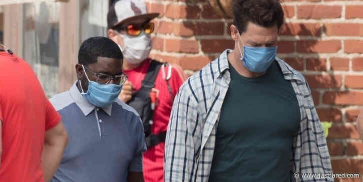 John Cena & Lil Rel Howery Wear Masks on Set of 'Vacation Friends'