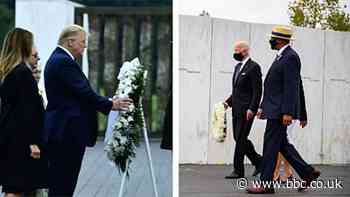 Trump and Biden remember 9/11 terrorist attacks - separately