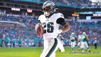 Source: Eagles RB Sanders out vs. Washington